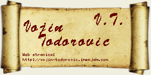 Vojin Todorović vizit kartica